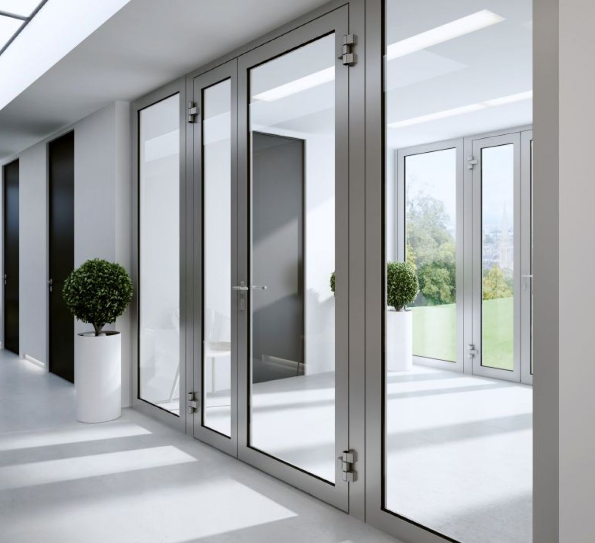 Алюминиевые двери